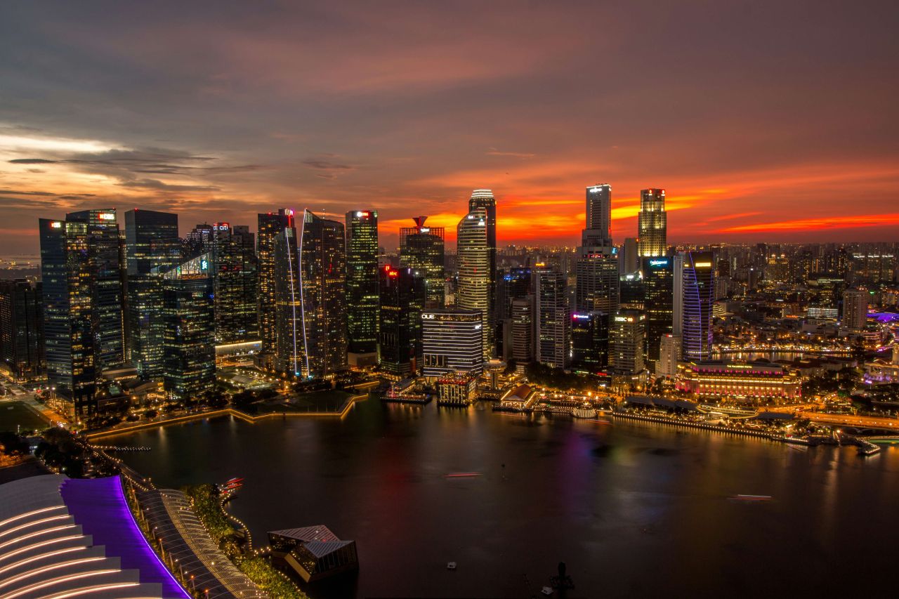 skyline of singapore