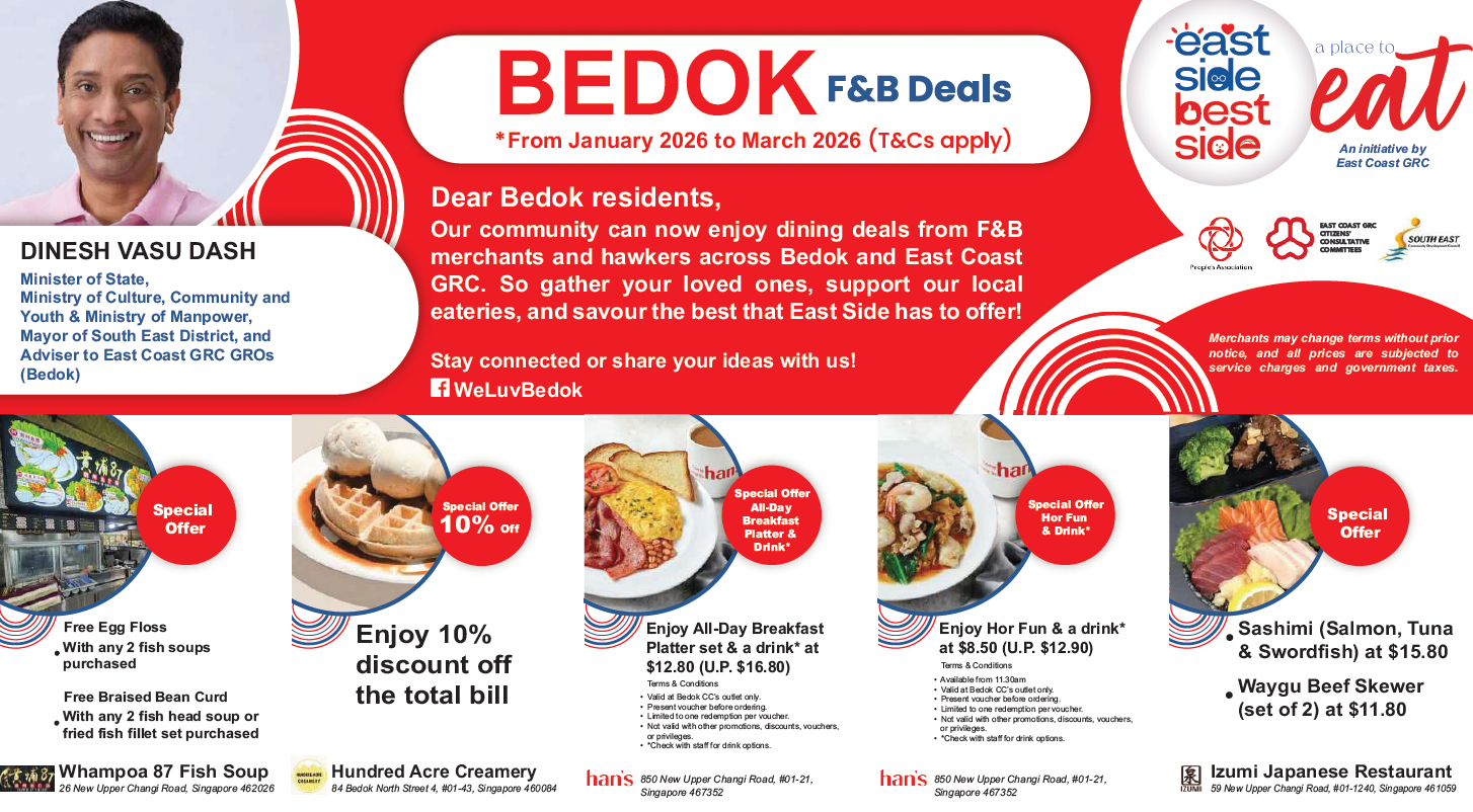 Bedok F&B deals coupon